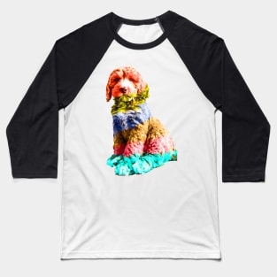 Rainbow Cockapoo Baseball T-Shirt